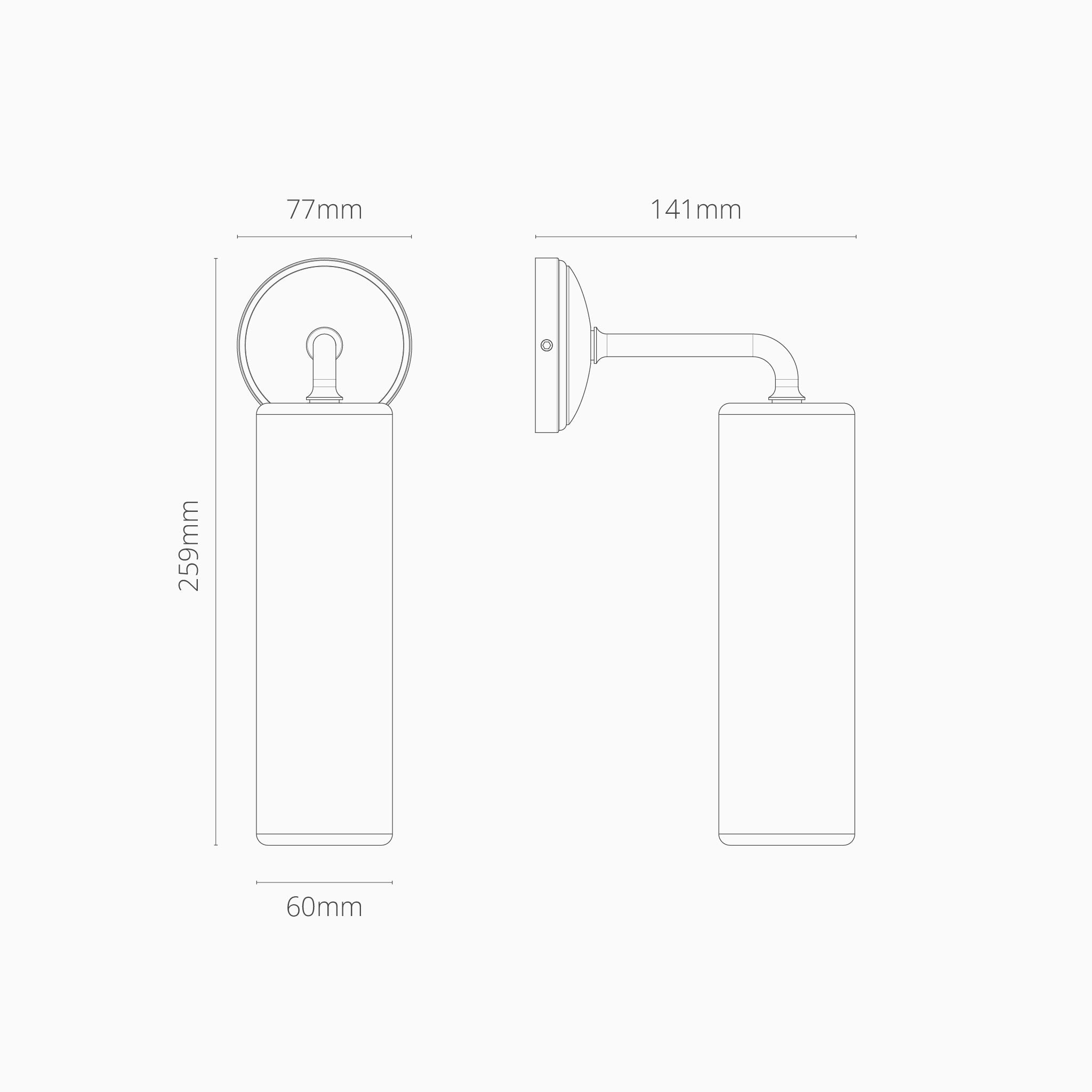 Corston-Claremont kleine Wandleuchte feines Porzellan – Bronze