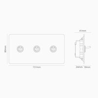 Corston-Kipphebelschalter 3x in Zweifachrahmen – Bronze
