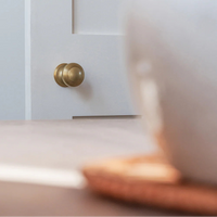 Corston Poplar gefederter Türknauf – Antikes Messing