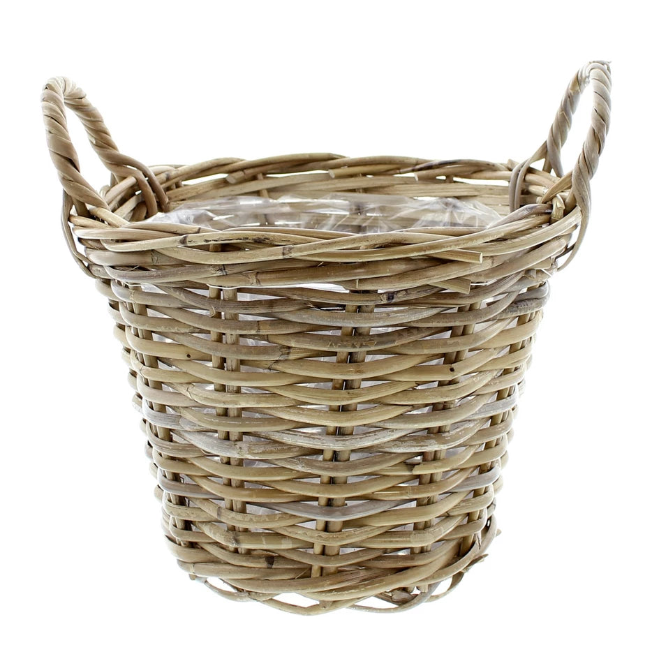 Rattan-Pflanzkorb, ca. Ø 30 x 23 cm (klein)