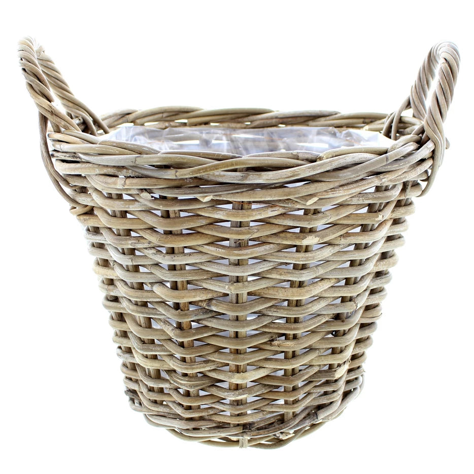 Rattan- Pflanzkorb, ca. Ø 40 x 30 cm (groß)