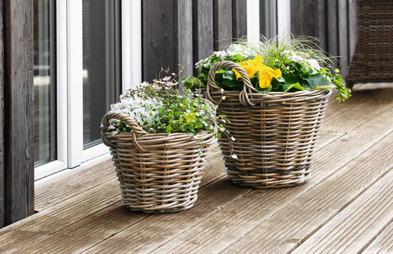 Rattan- Pflanzkorb, ca. Ø 40 x 30 cm (groß)