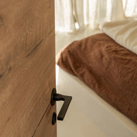 Corston Clayton gefederter Türgriff mit Niedrigprofilrosette – Bronze