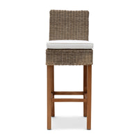 Rustic Rattan Barhocker, 2er Set