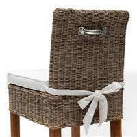 Rustic Rattan Barhocker, 2er Set