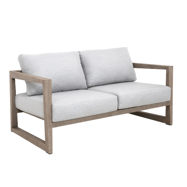SKAAL 2-Sitzer Gartensofa – Skandinavisches Outdoor-Sofa aus Teakholz mit Sunbrella®-Kissen"