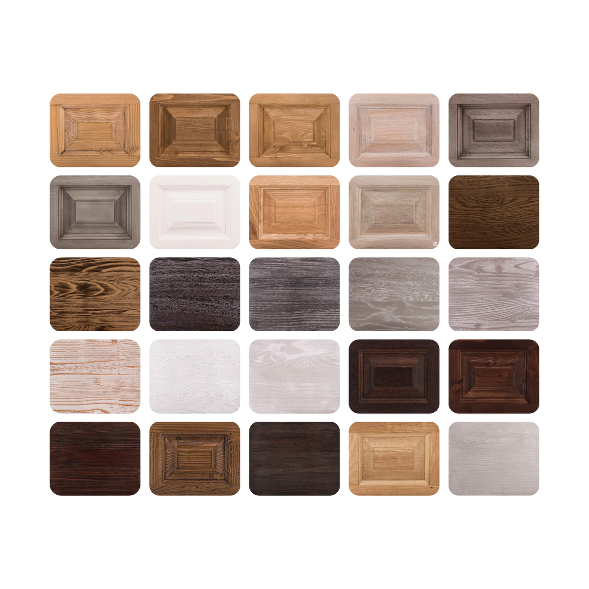 Complete furniture wood and surface materials palette