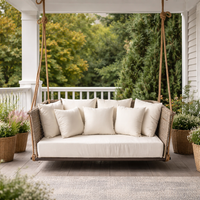 Porch Swing aus natürlichen Materialien – Schaukel aus Rattan für Garten & Terrasse