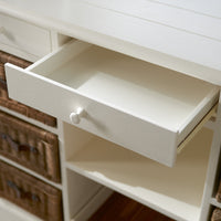 Sideboard mit Rattankörben