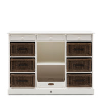 Sideboard mit Rattankörben
