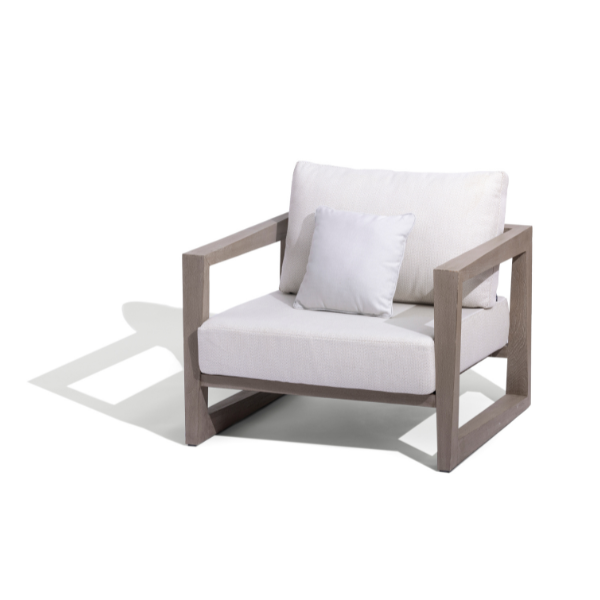 SKAAL Gartensessel – Eleganter Loungesessel aus Teakholz mit Sunbrella®-Kissen