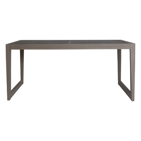 SKAAL Gartentisch – Moderner Outdoor-Tisch aus Teakholz & schwarzer Keramik