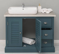 Waschbeckenunterschrank Provence aus Massivholz – Landhaus Waschtisch mit zeitlosem Charme