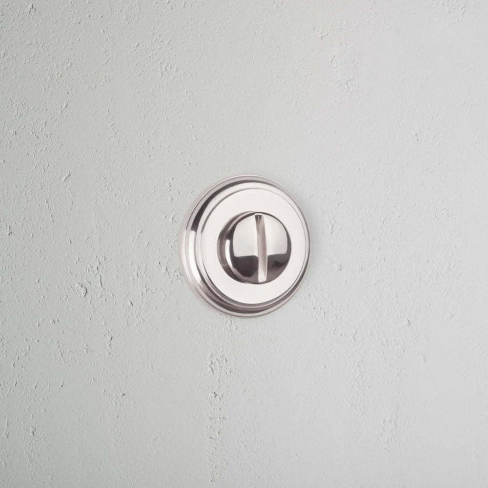 Corston Canning Badverriegelung Rosettengarnitur – Poliertes Nickel