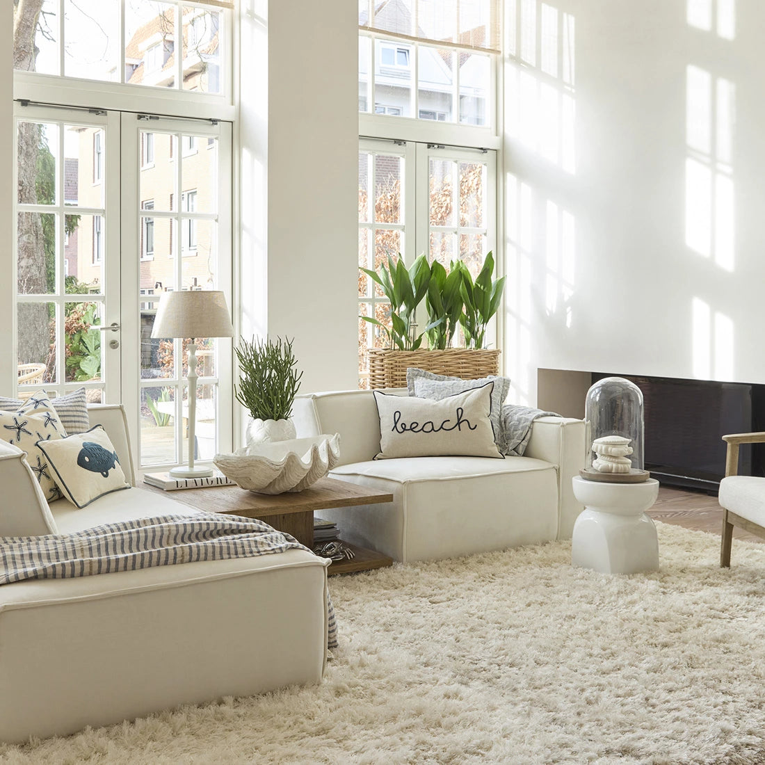 Coast Eckelement Links – Modernes Sofa-Eckmodul in Strahlendem Weiß