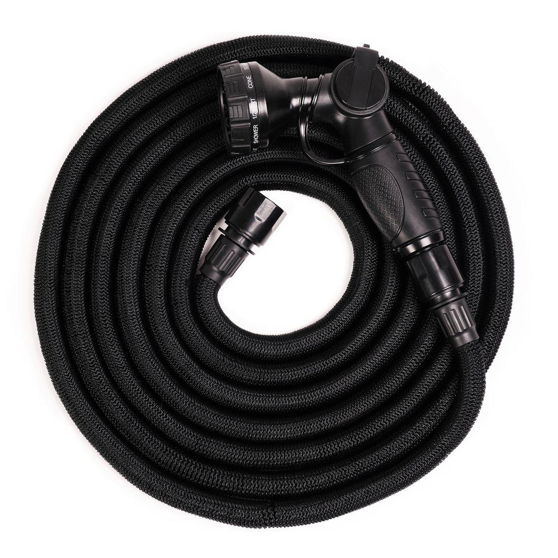 Gartenschlauch-Set, Schwarz, 15m und25m