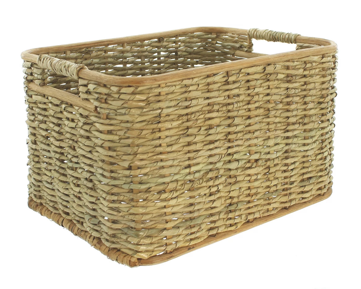 Korb aus Schilstroh 40x30x23cm mittel
