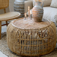 Loungetisch aus Rattan