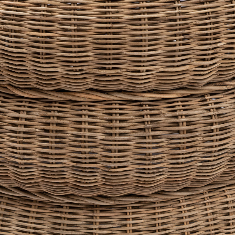 Rattan Hocker /  Beistelltisch