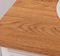 Waschbeckenunterschrank aus Massivholz mit Pinienplatte – Waschtisch aus Holz