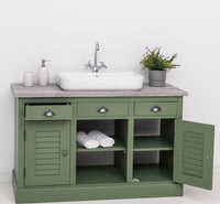 Waschbeckenunterschrank aus Massivholz – Moderner Waschtisch mit natürlicher Eleganz