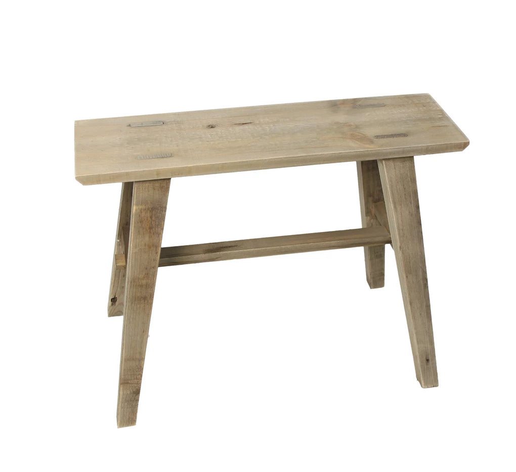 Rustikales Holzbankchen 58×17×45 cm – Kompakte Sitz- oder Ablagebank aus massivem Holz