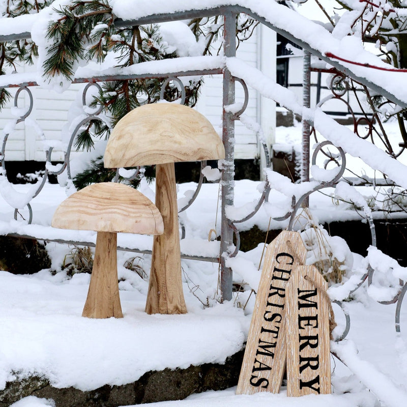 Pilz handgefertigt aus Holz groß 60cm