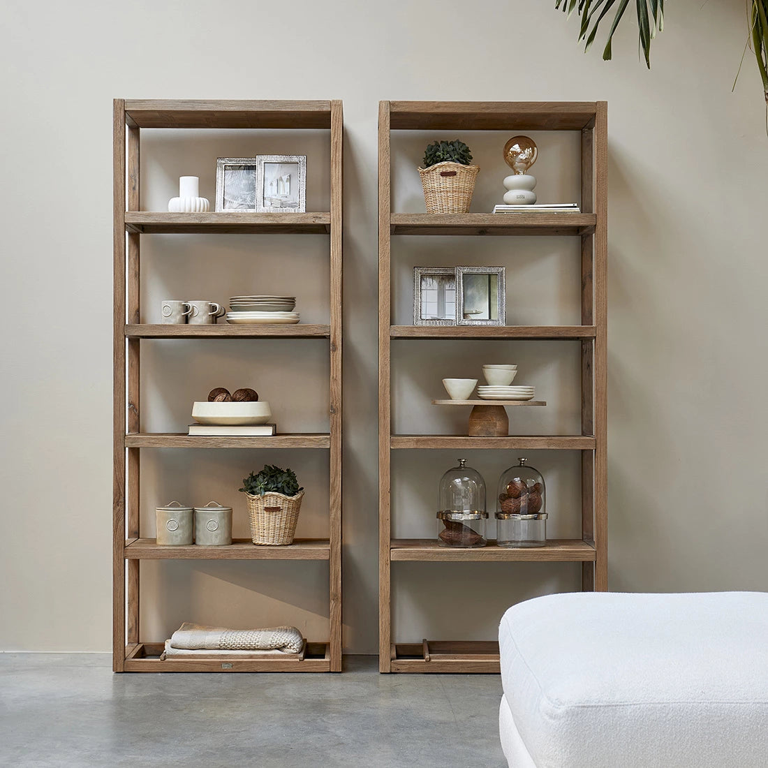 Bücherregal aus Eichenholz – Massives Holzregal 80×40×200 cm für Bücher & Deko