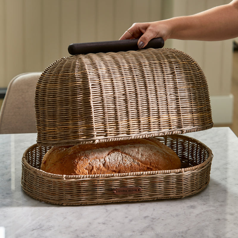 Brotkorb aus natürlichem Rattan