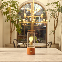 Muse – Tragbare Designerlampe in Claycourt Orange mit Dim-to-Warm & IP44