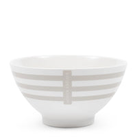 Porzellan-Bowl mit Streifen Durchmesser 14cm, 6 Stück