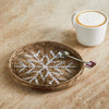 Snowflake Tablett aus Rattan, H: 2,4 cm x Ø: 22 cm