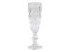 Champagnerglas mit Diamantschnitt H20/D6 cm klar, im Set 6 Stück