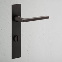 Corston Clayton Langschildgarnitur mit gefedertem Türgriff und Drehknopf – Bronze