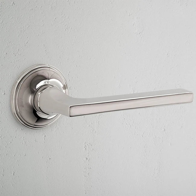 Corston Clayton gefederter Türgriff – Poliertes Nickel