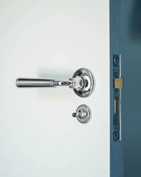 Corston Canning Badverriegelung Rosettengarnitur – Poliertes Nickel