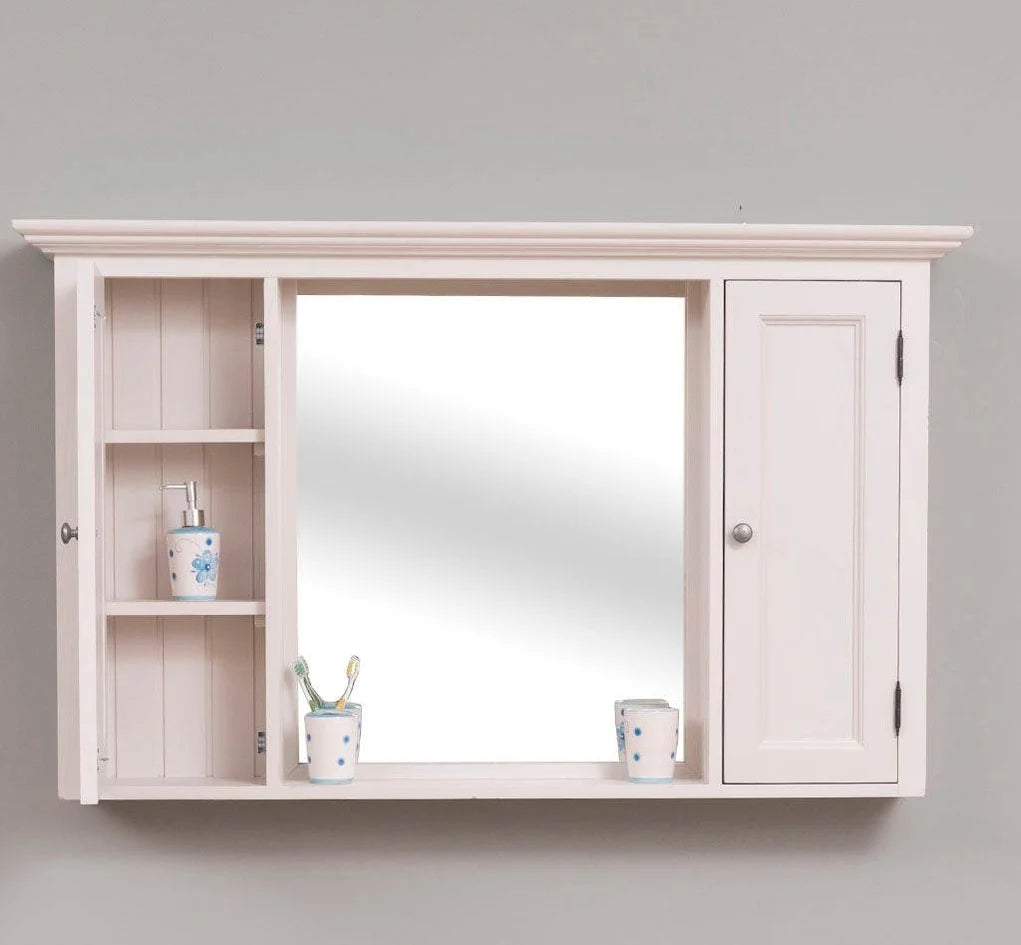 Waschbeckenschrank aus Massivholz mit Spiegel – Hängeschrank für dein Badezimmer