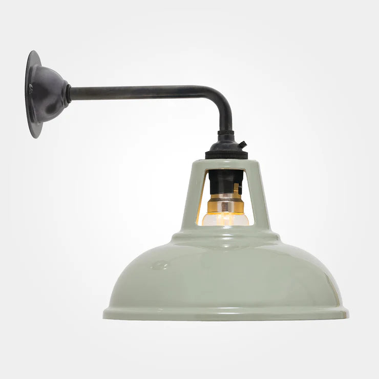 Factory Wall Light - Olive Grey