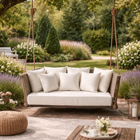 Porch Swing aus natürlichen Materialien – Schaukel aus Rattan für Garten & Terrasse