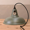 Factory Pendant - Matt Olive Grey