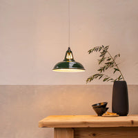 Factory Heritage Racing Green – Handgefertigte Pendelleuchte im Industrial Stil