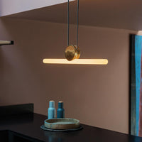 Kilter LED-Pendelleuchte Messing