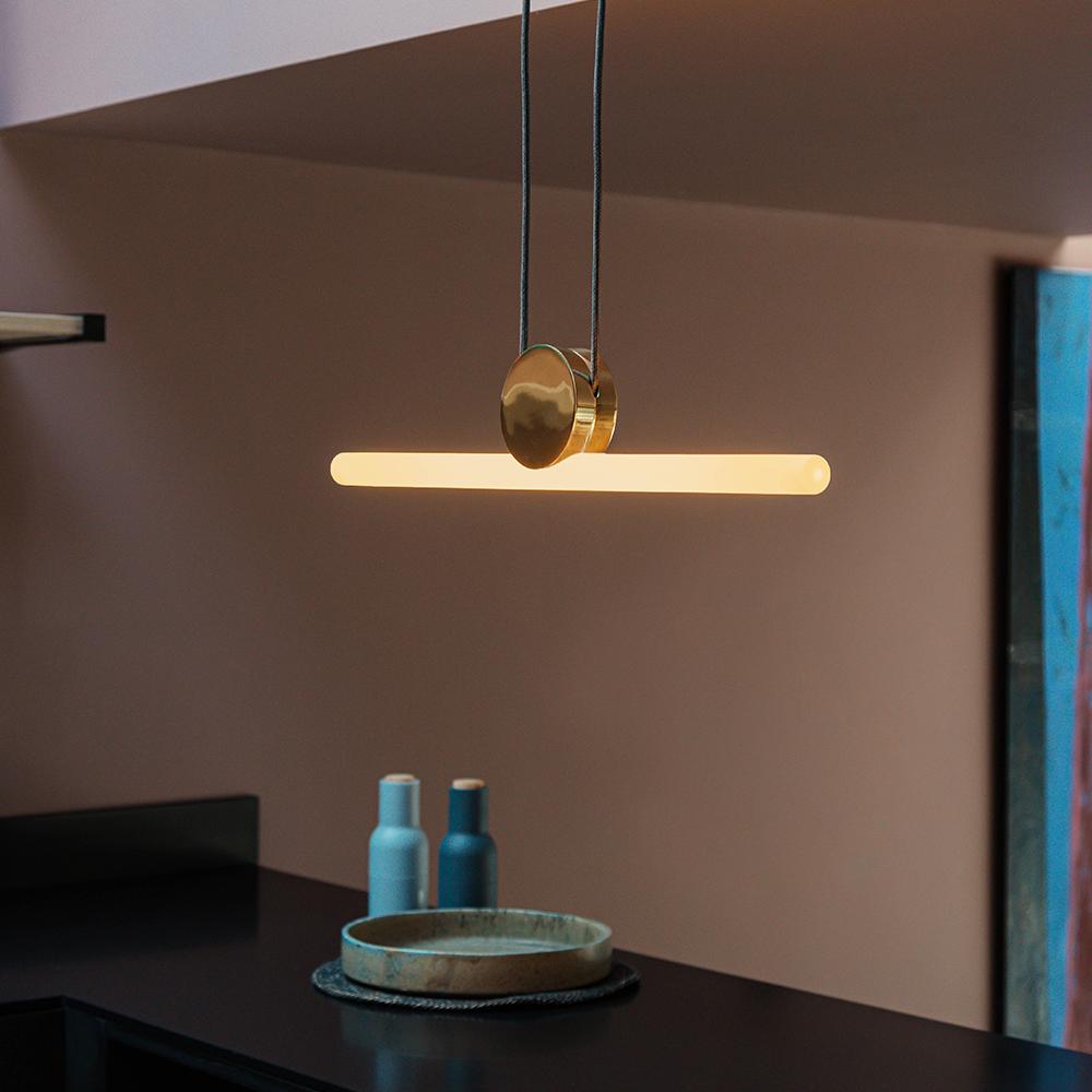 Kilter LED-Pendelleuchte Messing