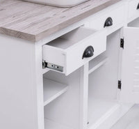 Waschbeckenunterschrank aus Massivholz – Hochwertiger Waschtisch für dein Badezimmer