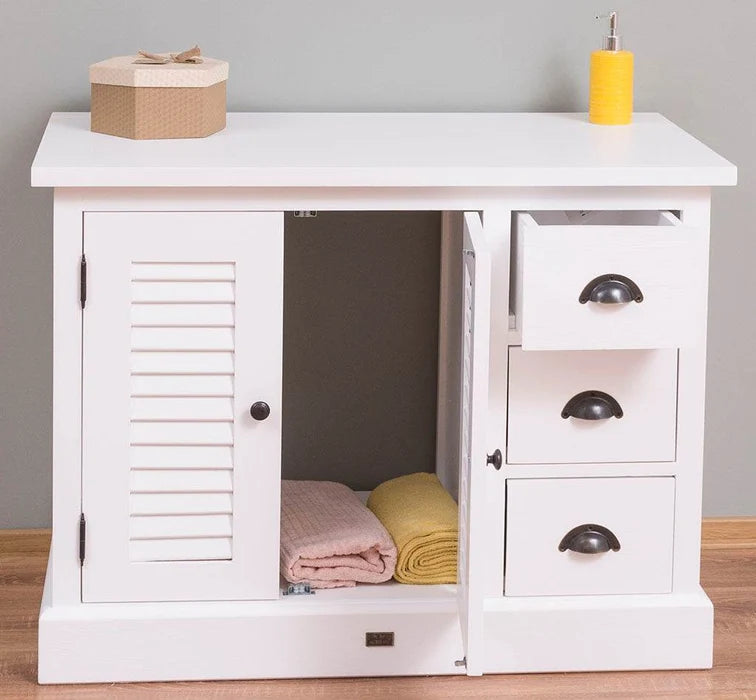 Waschbeckenunterschrank Provence aus Massivholz – Landhaus Waschtisch mit zeitlosem Charme