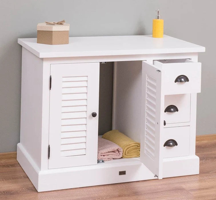 Waschbeckenunterschrank Provence aus Massivholz – Landhaus Waschtisch mit zeitlosem Charme