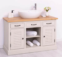 Waschbeckenunterschrank aus Massivholz – Moderner Waschtisch mit natürlicher Eleganz