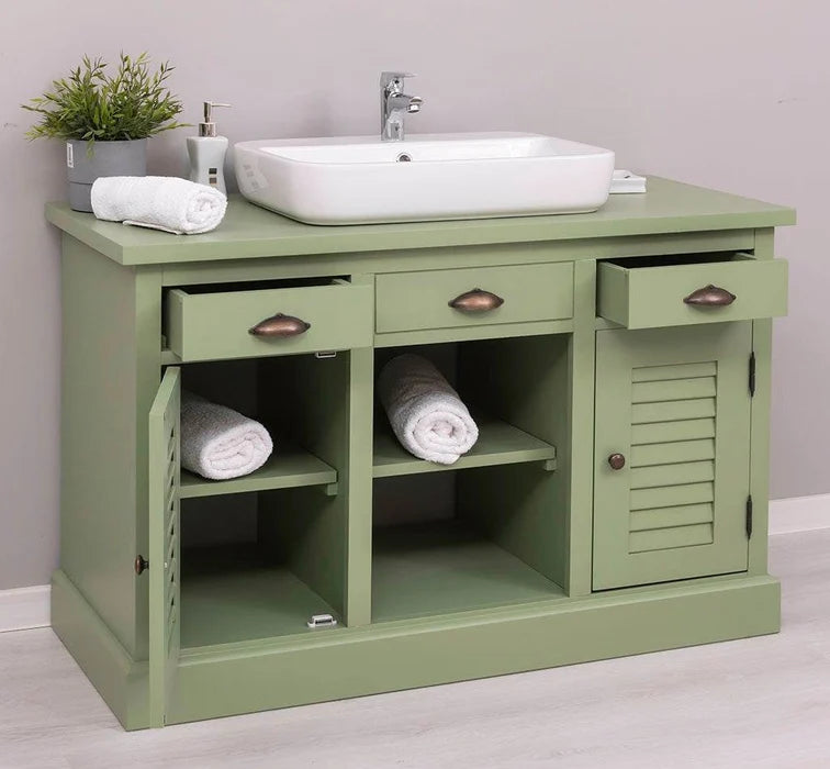 Waschbeckenunterschrank aus Massivholz – Moderner Waschtisch mit natürlicher Eleganz