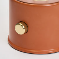 Muse – Tragbare Designerlampe in Claycourt Orange mit Dim-to-Warm & IP44