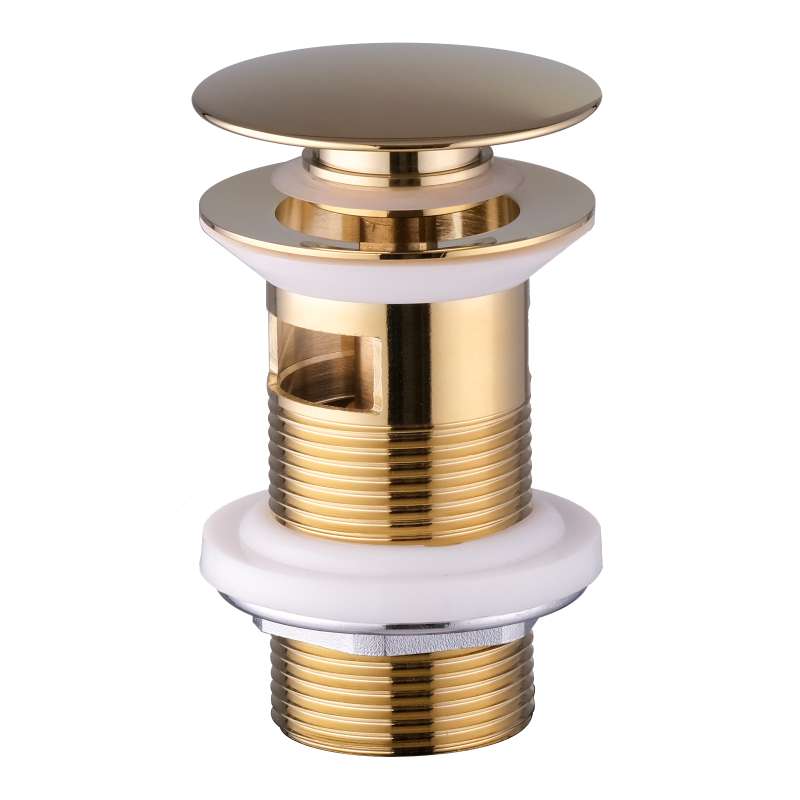 PaulGurkes Pop-Up Gold Ablaufgarnitur für Waschtischarmaturen Excenter